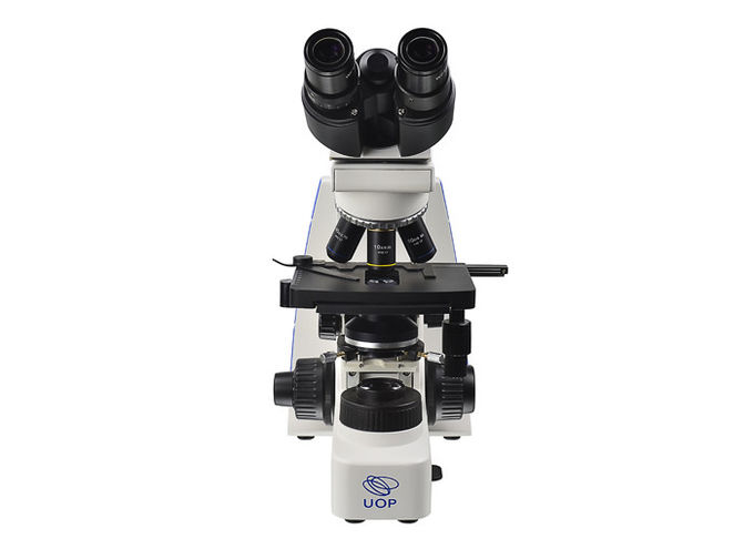 3W LEDの100X実験室の生物顕微鏡の双眼光学顕微鏡はつきます