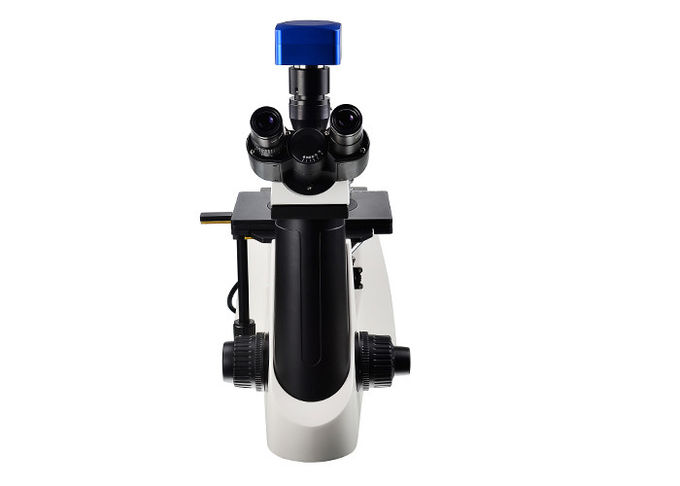 冶金のTrinocularの逆にされた顕微鏡80Xの目的5は接眼レンズに穴をあけます