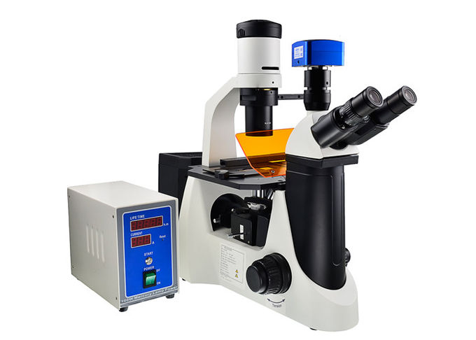 V/UVフィルター直立した顕微鏡および逆にされた顕微鏡の取付可能な機械段階